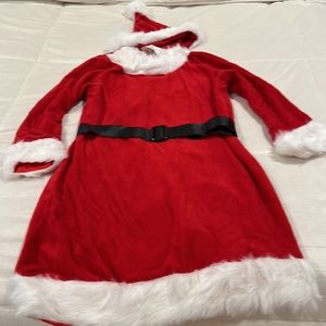 Girls costume Santa suit. Size large 12-14.